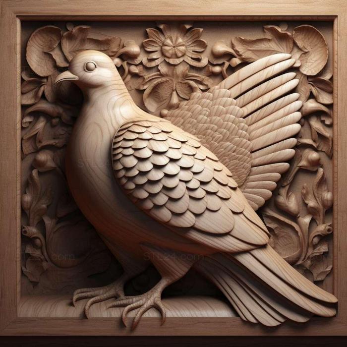 Nature and animals (st Pigeon 4, NATURE_4144) 3D models for cnc
